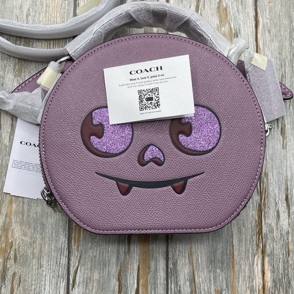 Canteen Crossbody Bag With Halloween Bat Bag Purse - Picture 8 of 9